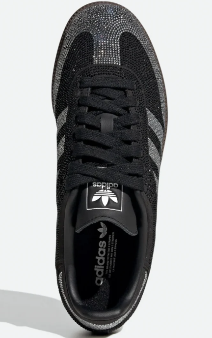 adidas Samba Women's Sneakers – Rhinestone Black Silver