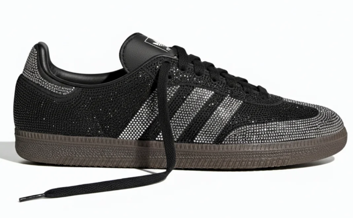 adidas Samba Women's Sneakers – Rhinestone Black Silver