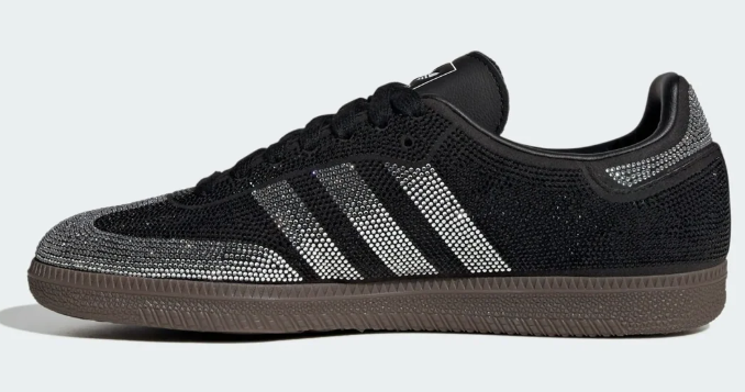 adidas Samba Women's Sneakers – Rhinestone Black Silver